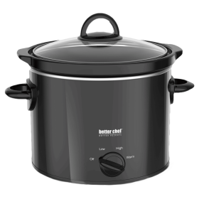 Better Chef 3-Quart Round Slow Cooker with Removable Stoneware Crock