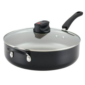 Smart Control 6 Qt Nonstick Jumbo Cooker Braiser with Helper Handle and Lid, Black